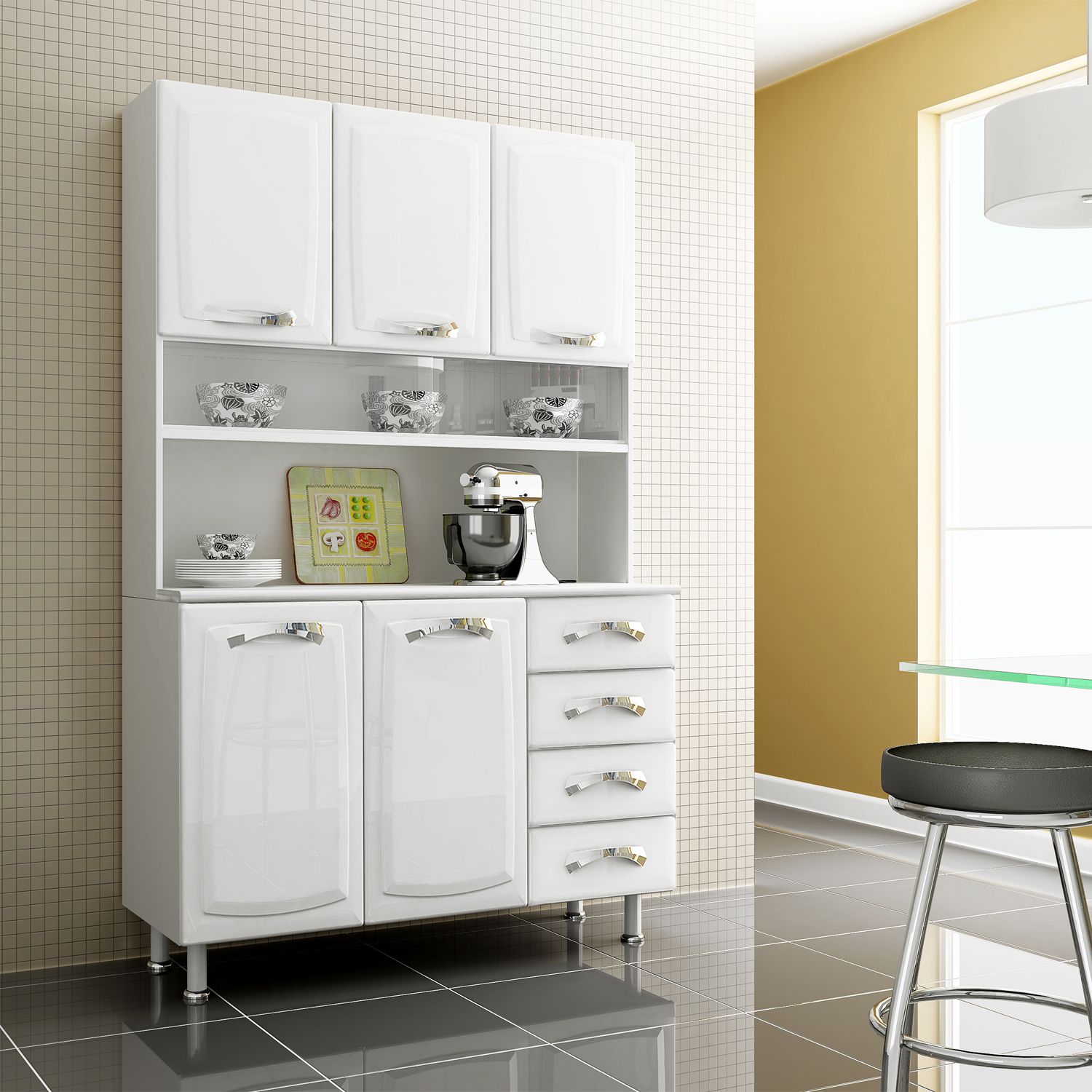 Armário Itatiaia Premium Kit I3-D 4 Gavetas - Branco